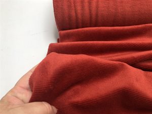 Fløjls velour - finrillet i varm marsala